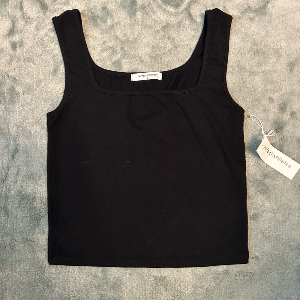 Perfectwhitetee NWT RiRi square neck tank in black. - Picture 2 of 4